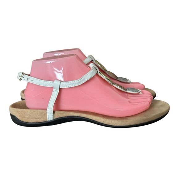 VIONIC Lizbeth T-Strap White Sandals Size 9 - Picture 4 of 10